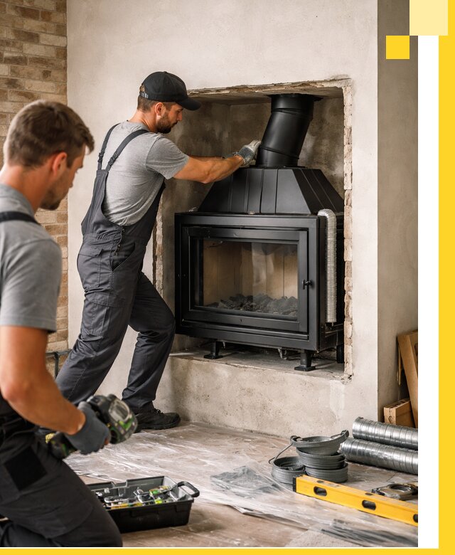 Установка каминных топок в Каменске-Шахтинском: монтаж, подключение