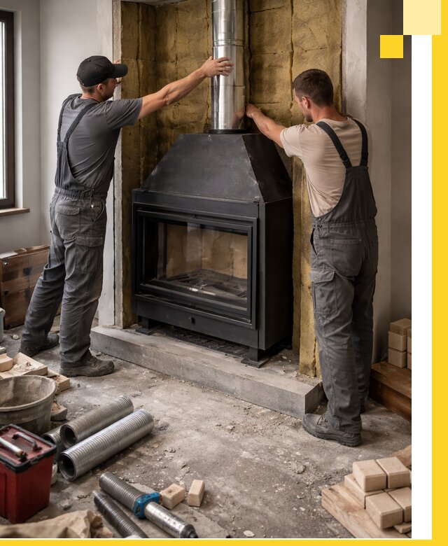 Изготовление и монтаж закрытых каминов в Каменске-Шахтинском под ключ