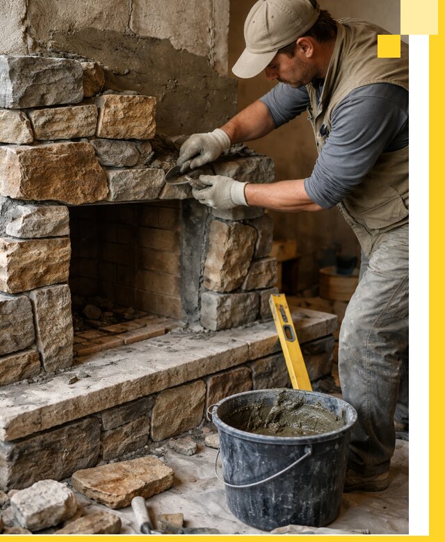 Изготовление и установка каменных каминов под ключ в Каменске-Шахтинском