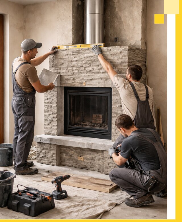 Профессиональный монтаж каминов под ключ в Каменске-Шахтинском для дома