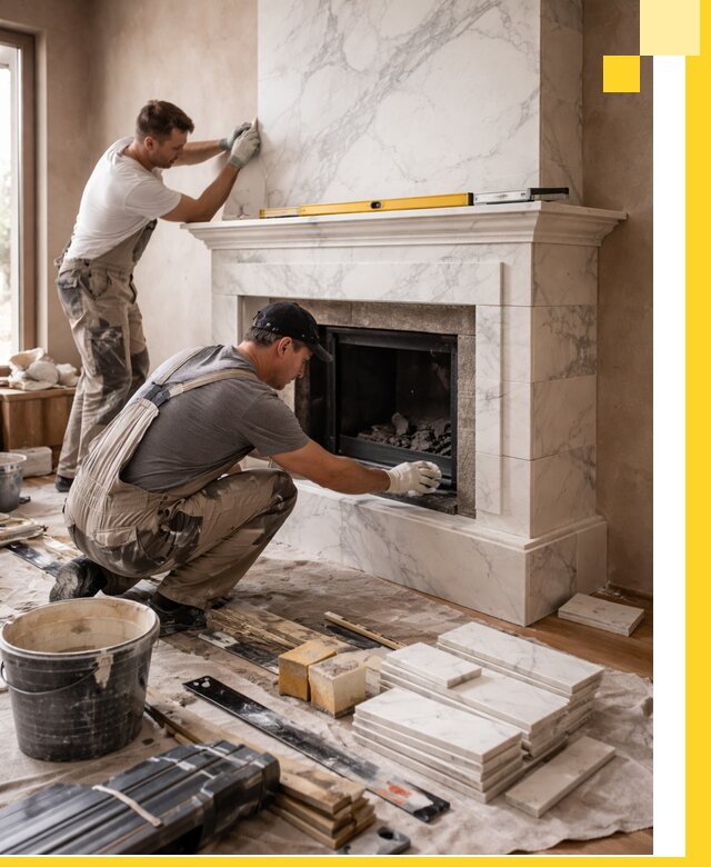 Отделка каминов в Каменске-Шахтинском качественные облицовочные работы