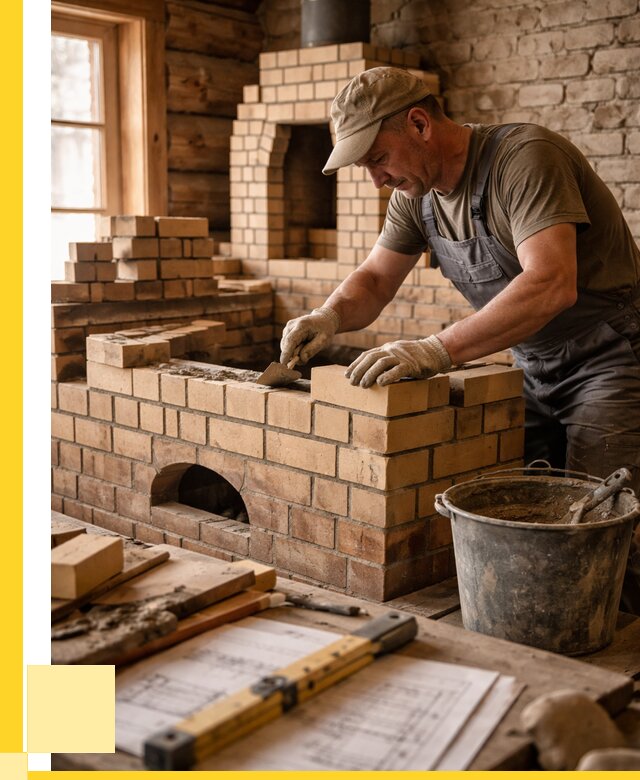 Кладка печей из кирпича в Каменске-Шахтинском цены от 30903 р. - ЭриданКсш