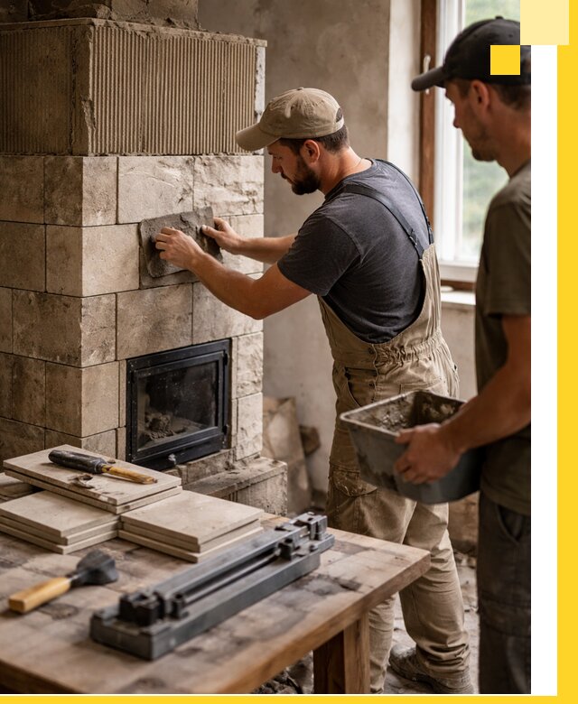 Профессиональная облицовка печей в Каменске-Шахтинском: керамика и камень