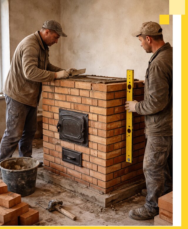 Отопительные печи под ключ в Каменске-Шахтинском, установка и сборка