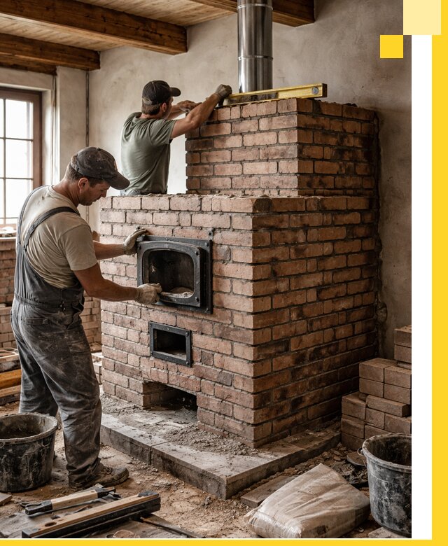 Печи для загородного дома под ключ в Каменске-Шахтинском — монтаж и сервис