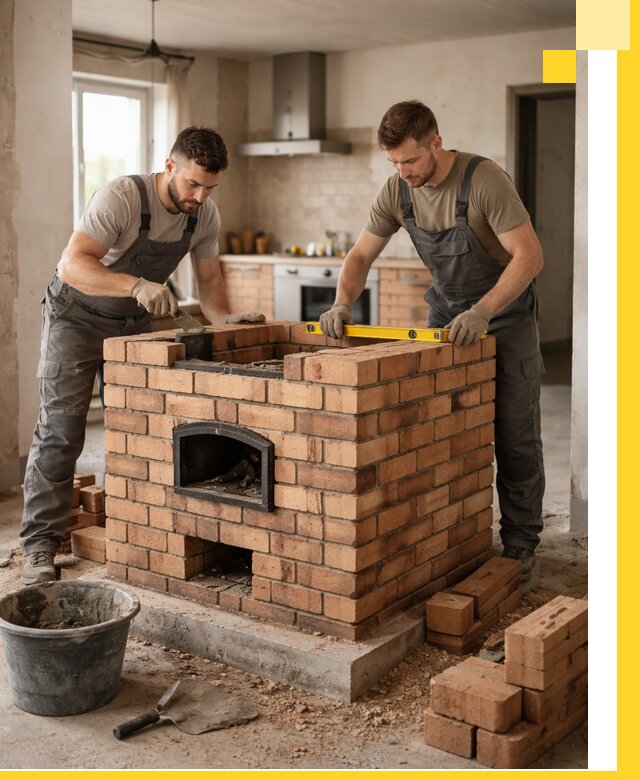 Установка и монтаж печей в частном доме в Каменске-Шахтинском под ключ