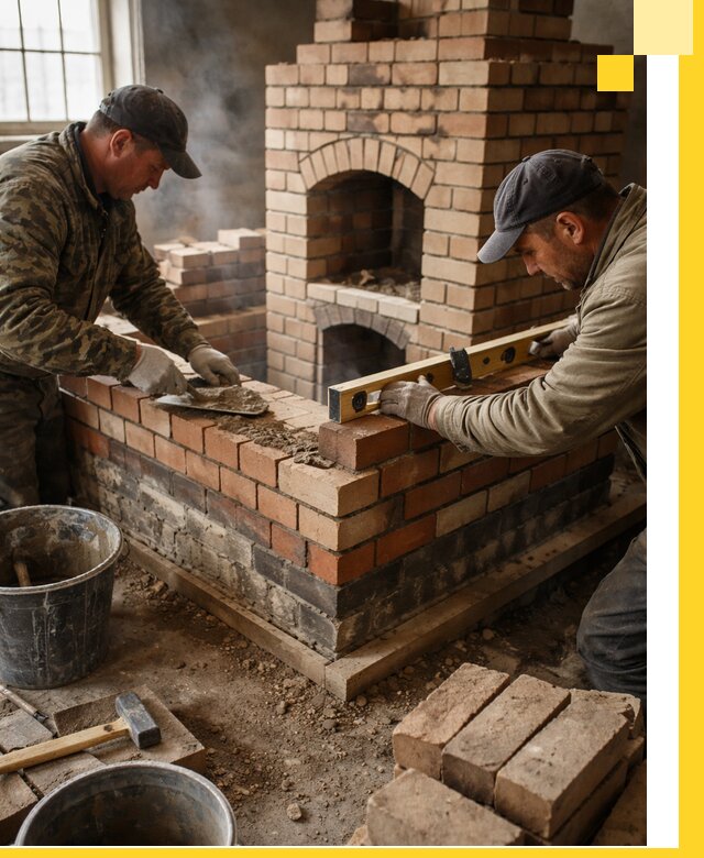 Изготовление и монтаж печей и каминов из кирпича в Каменске-Шахтинском