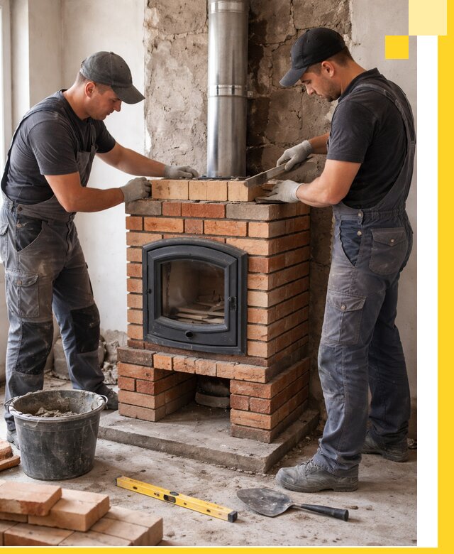 Монтаж печи камина под ключ в Каменске-Шахтинском с гарантией и пусконаладкой