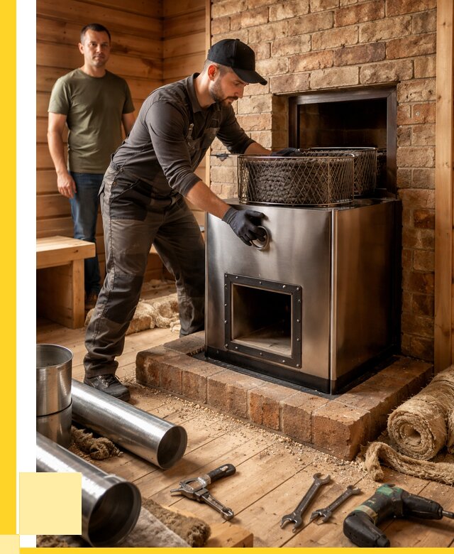 Монтаж банных печей под ключ в Каменске-Шахтинском от 18542 р., ЭриданКсш