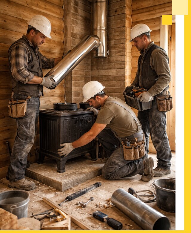 Профессиональный монтаж банных печей и дымоходов в Каменске-Шахтинском