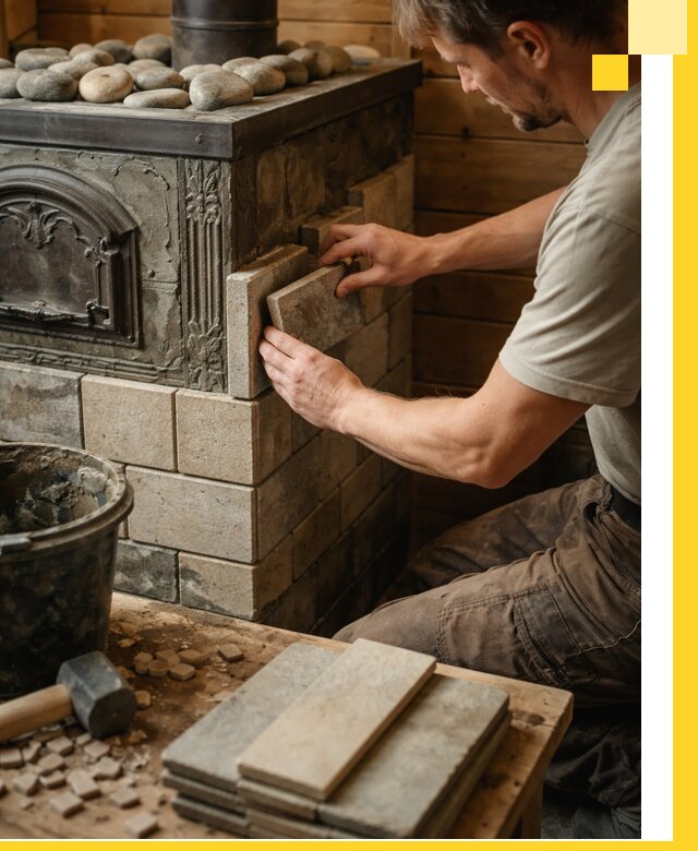 Облицовка банных печей в Каменске-Шахтинском профессиональная отделка