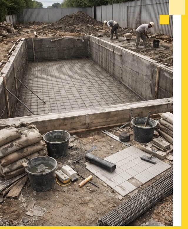 Строительство бассейнов под ключ в Каменске-Шахтинском, дизайн и монтаж