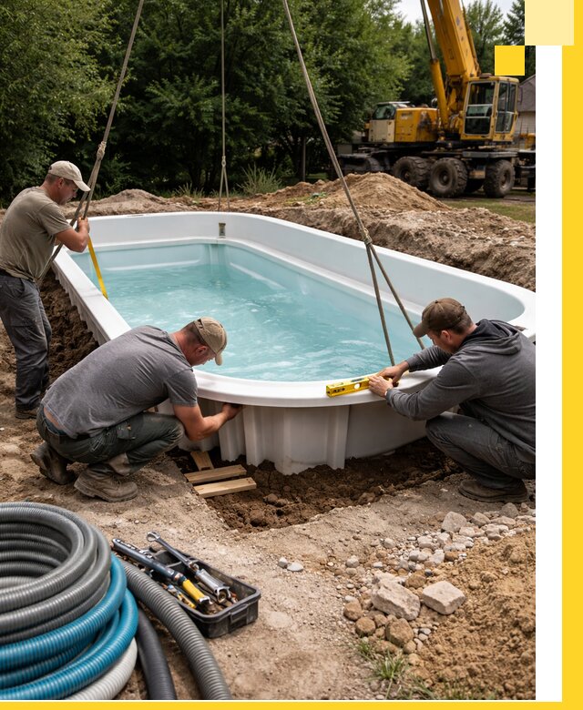 Установка и монтаж композитных бассейнов под ключ в Каменске-Шахтинском