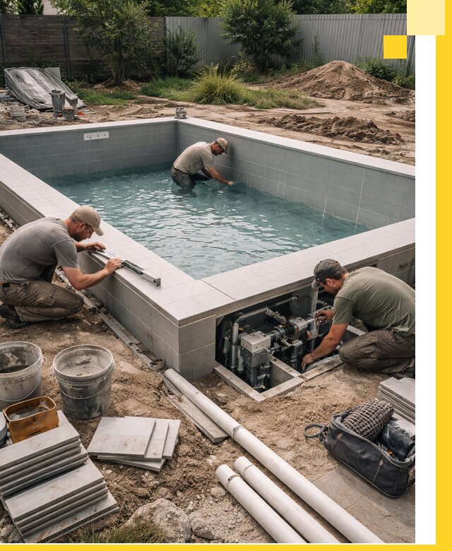 Строительство и монтаж бассейнов для дачи под ключ в Каменске-Шахтинском