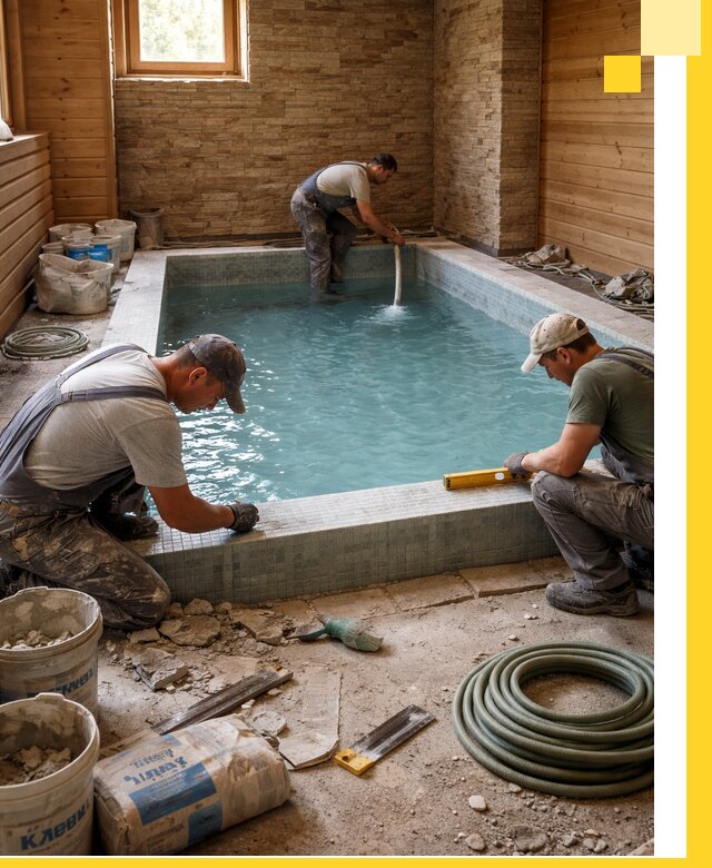 Проектирование и строительство бассейнов для бани в Каменске-Шахтинском