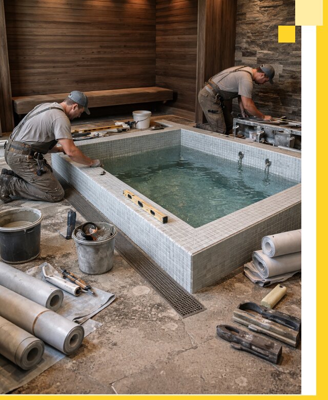 Установка и строительство бассейнов для сауны в Каменске-Шахтинском