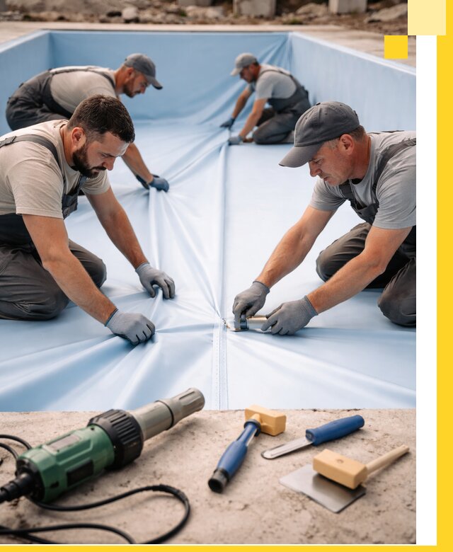 ПВХ пленка для бассейнов с монтажом и гарантией в Каменске-Шахтинском