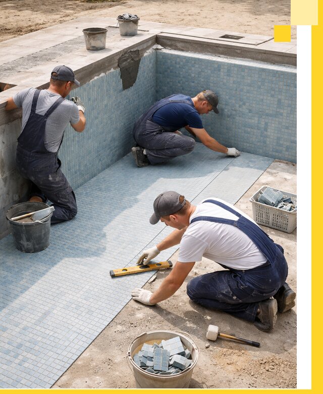 Укладка и установка плитки для бассейнов под ключ в Каменске-Шахтинском