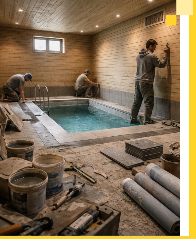 Строительство бани с бассейном и сауной под ключ в Каменске-Шахтинском