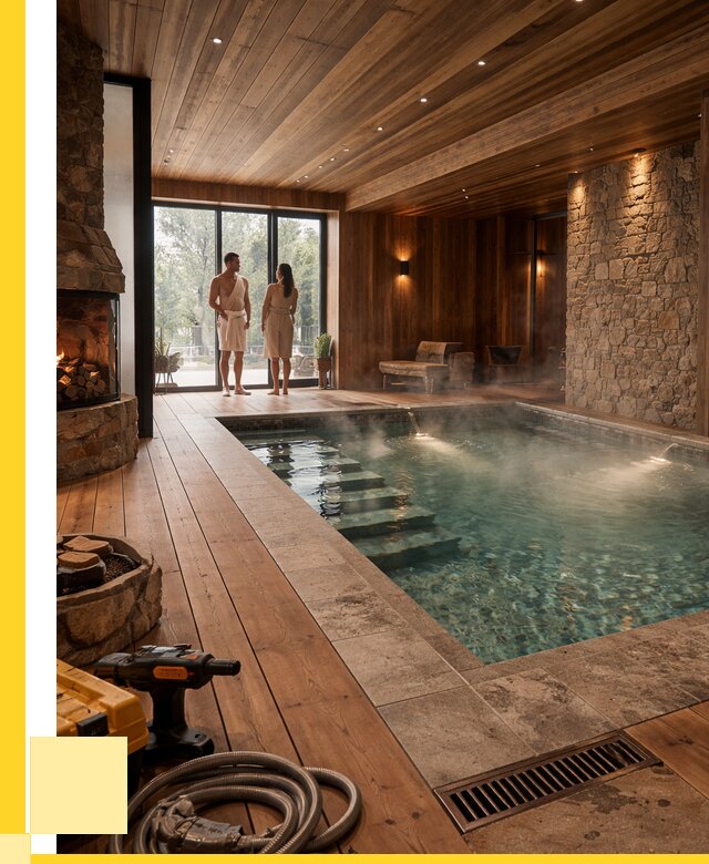 Проекты бань с бассейном под ключ в Каменске-Шахтинском от 77258 р., ЭриданКсш