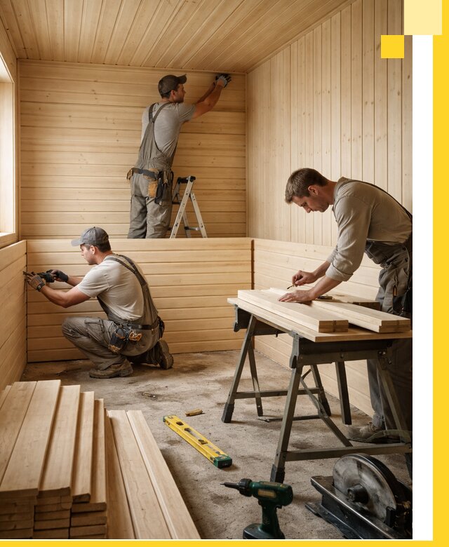 Обшивка саун в Каменске-Шахтинском из натуральной древесины под ключ