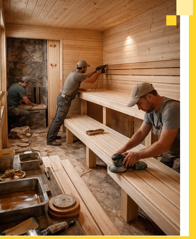 Профессиональная отделка бань в Каменске-Шахтинском под ключ, с гарантией