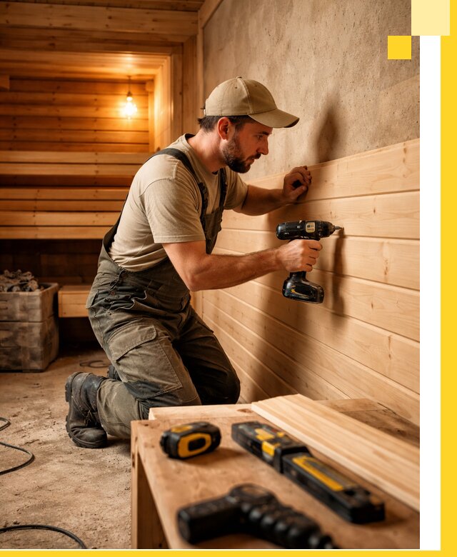 Профессиональная внутренняя отделка бани в Каменске-Шахтинском под ключ