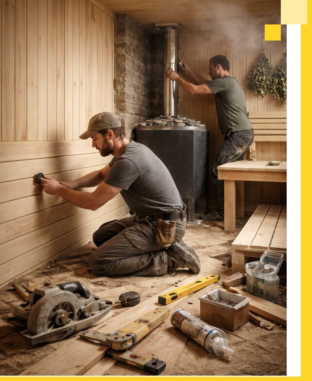 Полное строительство и оснащение парных под ключ в Каменске-Шахтинском