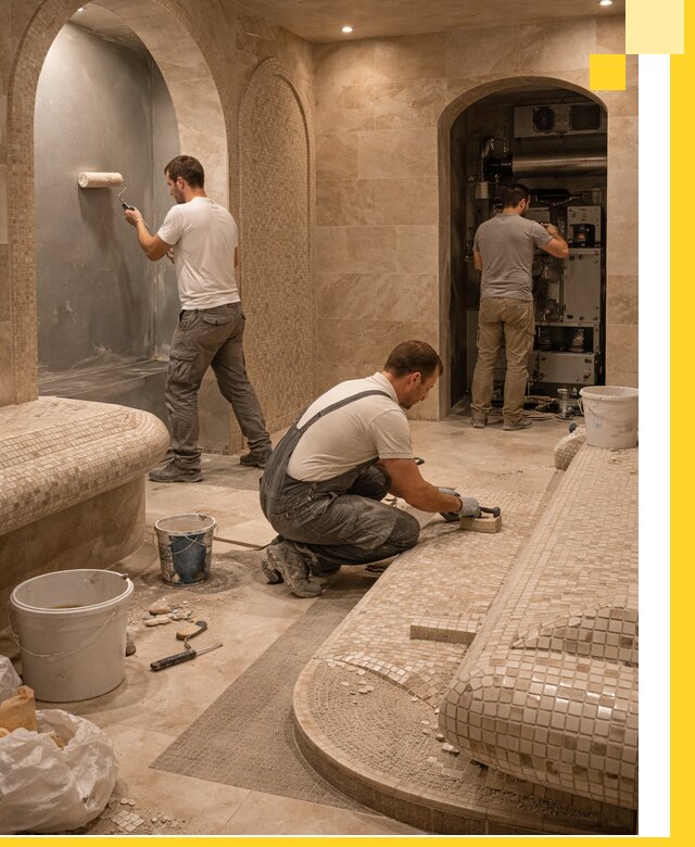 Строительство бани с хамамом и бассейном под ключ в Каменске-Шахтинском