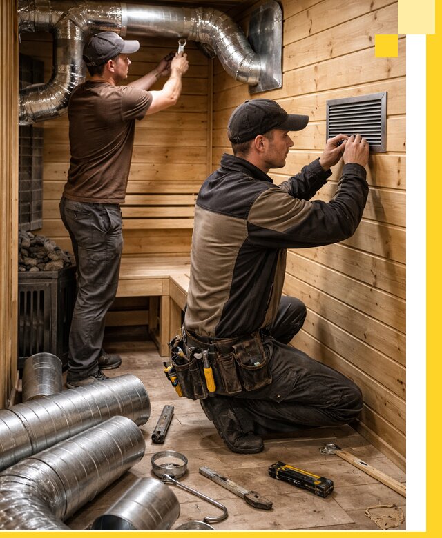 Проектирование и монтаж вентиляции бани в Каменске-Шахтинском под ключ