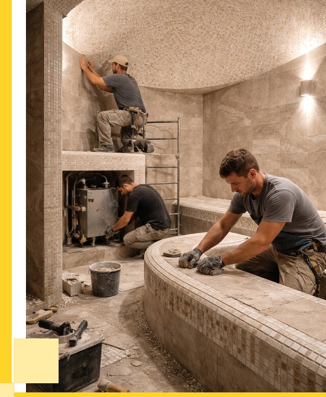 Монтаж хамамов под ключ в Каменске-Шахтинском от 257525 р. ЭриданКсш