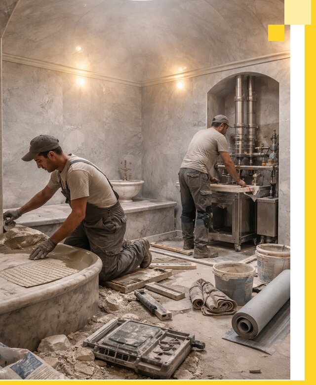 Строительство турецких бань хаммам под ключ в Каменске-Шахтинском